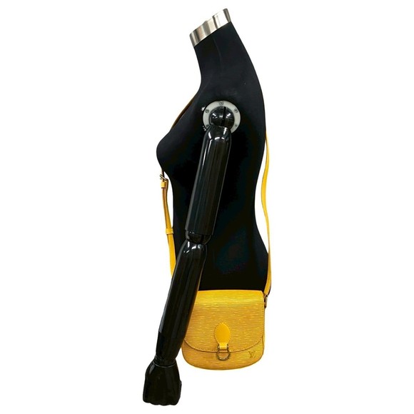 LOUIS VUITTON Mini Saint-Cloud Epi Leather Shoulder Bag/Pochette in Yellow, - Picture 2 of 10